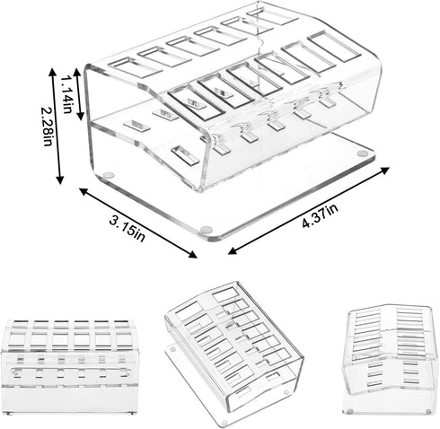 USB Flash Drive Holder Stand USB Memory Stick Storage Organizer, Acrylic USB Flash Drive Case Rack Holds up to 12 USB Flash Drives Thumb Drives Jump Drives - Clear