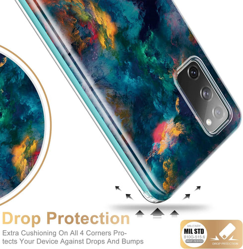 Esdot Compatible with Samsung Galaxy S20 FE Case, Built-in Screen Protector with Fashionable Designs for Women