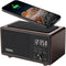 mooas Retro Bluetooth Radio Speaker - Vintage Charging Desk Clock, Portable FM Radio with Hands-Free Calling