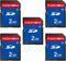 Sinobright INDMEM 5 Pack SD Card 2GB Class 4 Flash Memory Card 2G