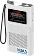 NOAA Weather Radio Portable AM FM Transistor, Battery Operated by 1500MAH Battery, Strong Flashlight Emergency SOS Alarm