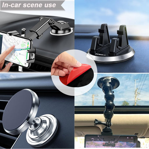 10 PCS Sticky Adhesive Pads Replacement Mounting Tape, 90mm Double-Sided Sticker Pads for Suction Cup Mounts and