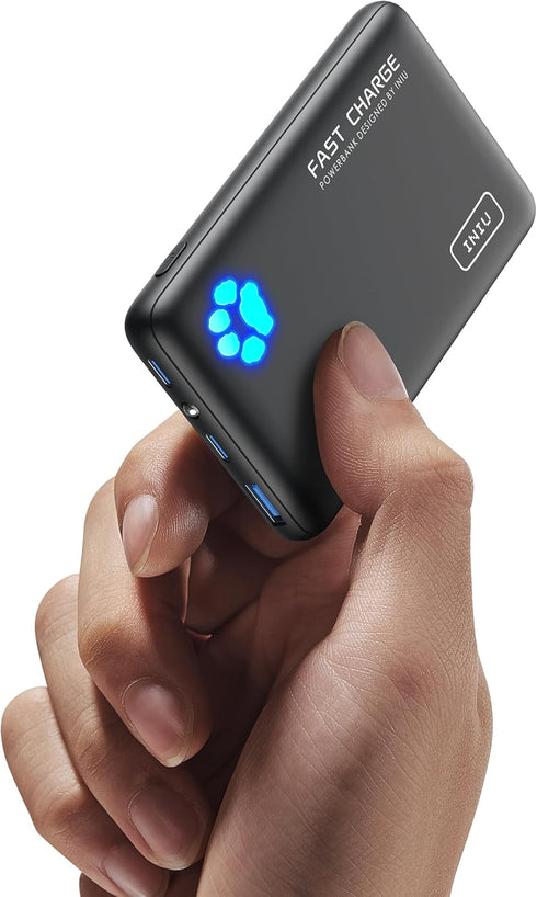 INIU Portable Charger, Slimmest 10000mAh 22.5W PD Power Bank, USB C High-Speed Charging Battery Pack for iPhone, Samsung