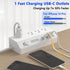 colstar 20W 10FT Desk Clamp Power Strip with USB, USB C Fast Charging, Clamps Securely to Desk Edge, Flat Plug
