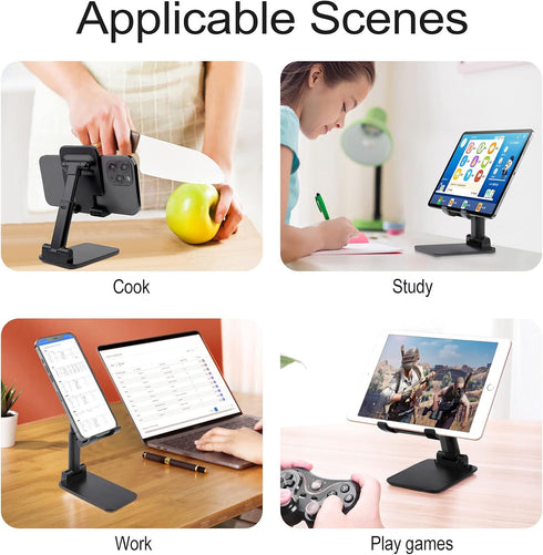 FekiLoot Bluefin Tuna Cell Phone Stand for Desk Foldable Adjustable Mobile Phone Holder Portable Desktop Stand