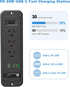 Jgstkcity Cable,2 20W Countertop Table,3 6FT-20W Recessed Power Strip with Retractable USB C PD USB C,Flush Mount