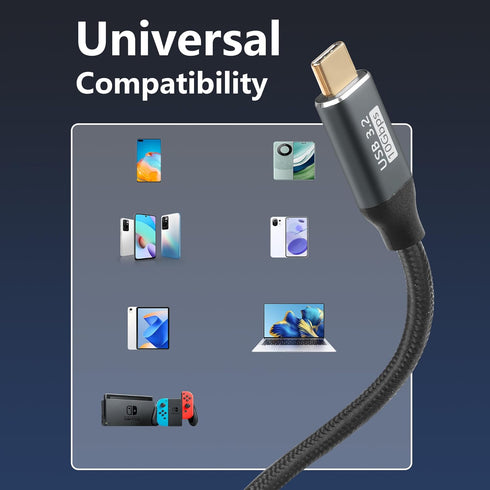 SinLoon USB C to C Cable, 100W Opposite U Shape, Fast Charging Nylon Braided Cord for USB C Devices