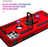 Military Grade Drop Impact Moto One 5G Ace Case, Red Heavy Duty Shockproof Armor with 360 Metal Rotating Ring Kickstand