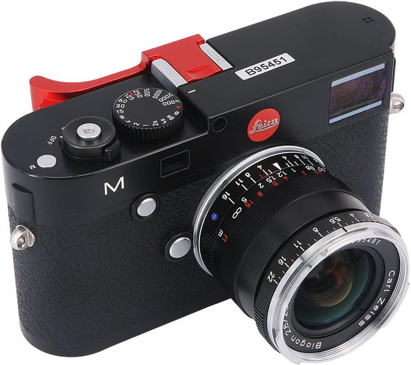 Haoge THB-M24R Metal Hot Shoe Thumb Up Rest Hand Grip for Leica M Typ240, M262, M-D, Red