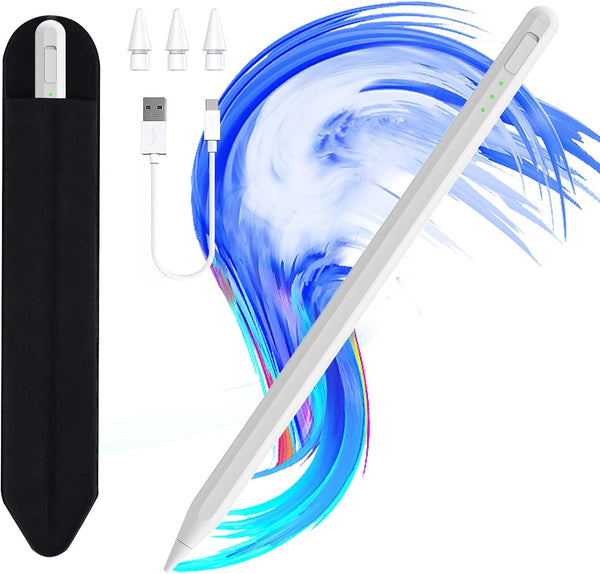 Stylus Pen for iPad 10 & 9th Gen, Faster Charge with Pencil Holder, Palm Rejection, for iPad Air and Pro 11/13-inch