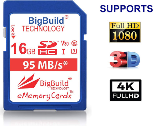 16GB UHS-I U3 Memory Card for Kodak PIXPRO Cameras - Compatible with AZ252, AZ421, AZ422, AZ527, AZ651, and More