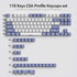 Fogruaden Purple White Keycaps Set, Double Shot 118 Keys CSA Profile Custom Keycaps for Cherry Gateron MX Switches