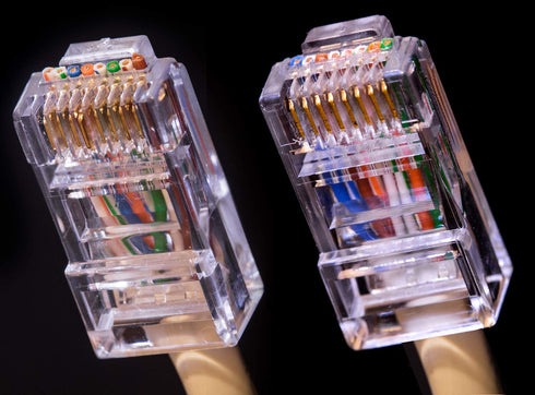 Triplett GEM High Speed Modular CAT5 Pass-Thru Connector, Male, Jar of 100 (CAT5-HSPJAR)