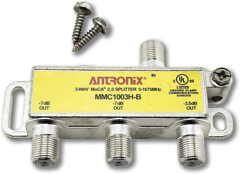 3 Way Antronix MMC1003H-B MoCA 2.0 Splitter - 5-1675 MHz for Frontier Formerly Verizon Fios