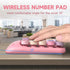 MOFII Wireless Number Pads - Pink Numeric Keypad, 18 Keys USB 2.4G, Portable Numpad for Laptop/PC