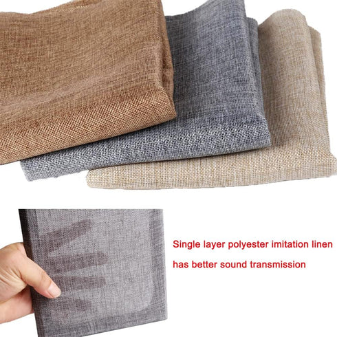 Flushbay Speaker Grill Cloth Linen Single Layer Protective Dustproof Mesh Fabric for Home Stage Speakers, Beige (50 *