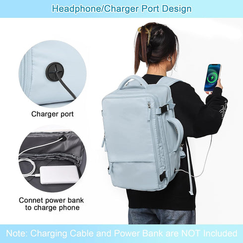 Backpack 17 Inch Sinaliy Large Expandable Travel for Men and Women, Laptop, Waterproof, Casual, College, Business