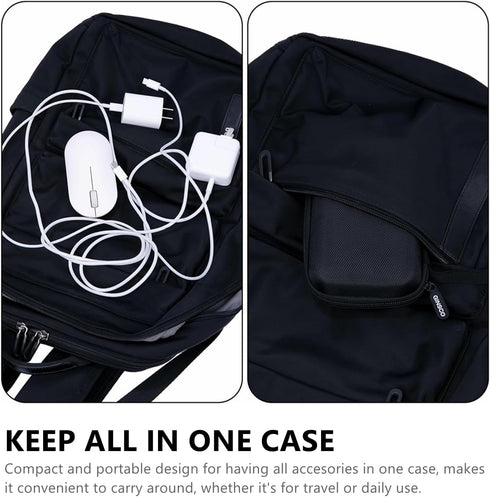 Ginsco Hard Shell Protection Case Electronic Accessories Organizer Pouch for MacBook Air/pro Adapter Chargers Cables