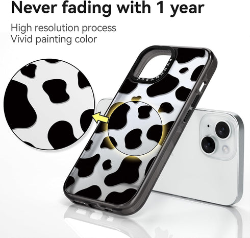 Rosarnnah 15 6.6 15 6.1" Compatible for iPhone Case Cute - Durable Shockproof ft Drop Impact Phone Case - Black Funny