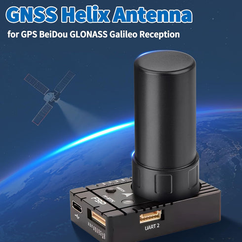 BINGFU 4-System 28dB IP65 GNSS Helix Antenna for GPS/BeiDou/GLONASS/Galileo | High Gain SMA Connector | Waterproof |