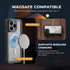 MOTIVE Waterproof Case for iPhone 15 Pro Max, Built-in Screen Protector, Compatible with MagSafe, Dustproof,