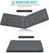 MoKo Foldable Bluetooth Keyboard, Ultra-Thin Folding Rechargeable Keyboard, Portable Wireless Keyboard for Laptop iPhone iPad, Compatible with all iOS Android Windows Tablet Smartphone Devices, Gray by MoKo
