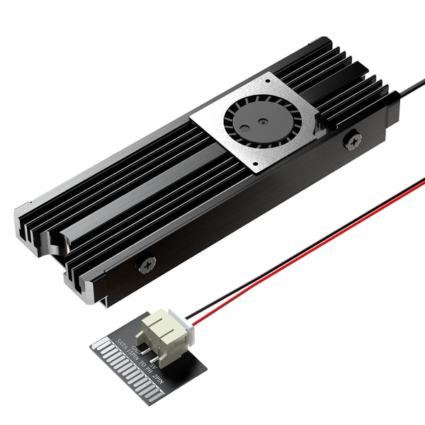 WAVLINK 880F Heatsink with SATA 15Pin Interface, M.2 Heatsink for 2280 NVMe PCIe/SATA SSD, Performance Cooler