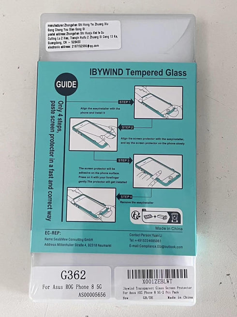 Ibywind 2 Pack Screen Protector for Asus ROG Phone 8 5G 6.78", 9H Hardness Tempered Glass, with Camera Lens Protector