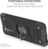 YmhxcY for Galaxy S21 5G Case with 3D Curved Screen Protector, Armor Grade Case with Rotating Holder (Black)