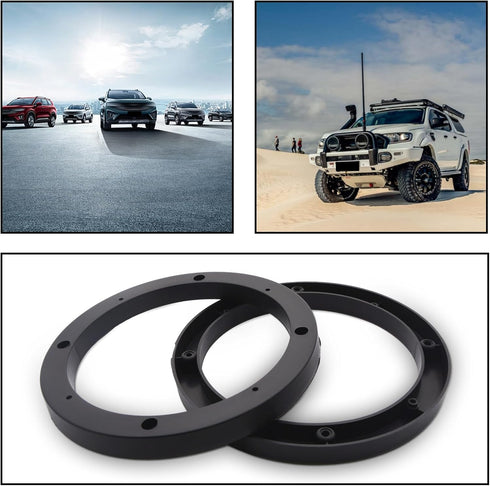 Saim 6.5" Dia Universal Black Plastic Speaker Spacer Adaptor Ring, Mounting Bracket for Car Stereo Speakers