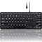 Perixx PERIBOARD-332 Wired Backlit USB Keyboard, Mini Slim Scissor Keys with Big Font, White Illuminated LED