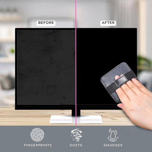 Eco-Fused 8X Microfiber Screen Cleaning Pads for Electronics, Glasses, Tablets, Laptops