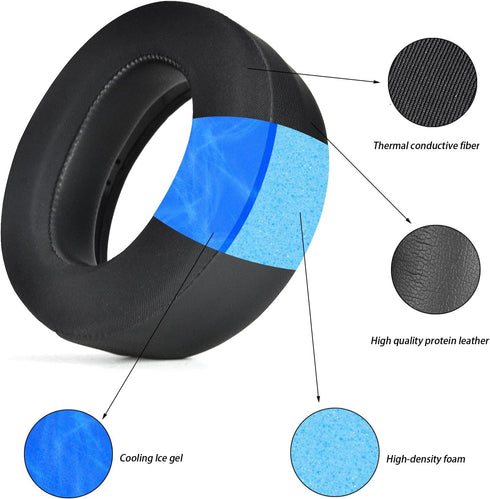 Earpad Replacement for PlayStation Pulse Elite Wireless Headset, Cooling Gel Earpads for Comfort