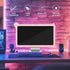 22"-27" Lovely Cute Computer Monitor Cover with Cat Ear Design, Kawaii Display Dust Cover with Furry Design, Elastic