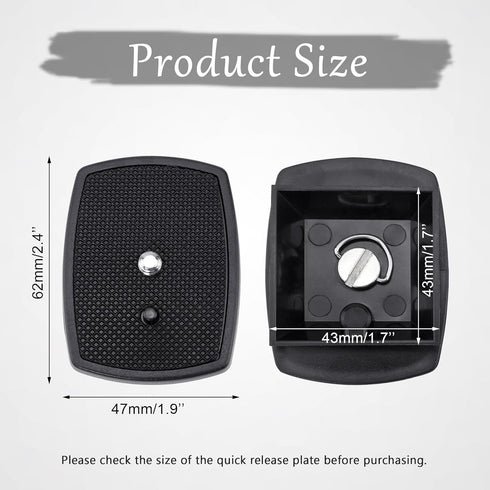 BlingKingdom 43 mm Camera Quick Release Plate, Tripod Quick Release Plate for Tripods and Cameras Tripod Mount