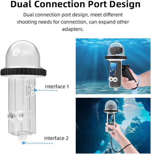 40M/131FT Dive Case for DJI Osmo Pocket 3, Waterproof Protective Underwater Housing Cover with Accessories