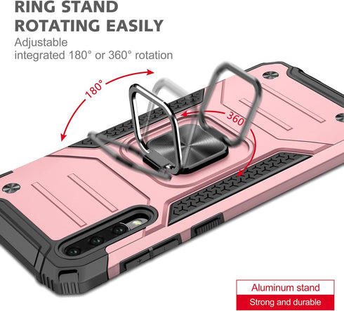for Samsung Galaxy A50 Case A50S A30S - Military Grade Built-in Kickstand Holder Armor Heavy Duty Shockproof Cover for