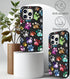Compatible with iPhone 14 Pro Max Case, Cute Card Holder Slim Wallet Cases for Women, Colorful Doodle Paws