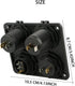 Linkstyle 4 in 1 Charger Socket Panel, 12V Dual USB Charger Socket & LED Voltmeter for Car & Marine
