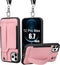 TOOVREN Wallet Case for iPhone 12 Pro Max - Lanyard Case with Leather PU Card Holder, Adjustable Detachable Neck Strap
