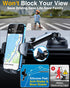 YRU 2024 Ultimate Car Phone Holder Mount, 80+LBS Safest Strongest Rotatable Suction, Dashboard Windshield for iPhone,