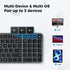 iClever Bluetooth Keyboard, Wireless Keyboard with Numeric Keypad, Multi-Device Rechargeable and Stable Connection Compact Size Bluetooth Keyboard for MacBook, Laptop, iPad, iPhone, Tablet, Windows