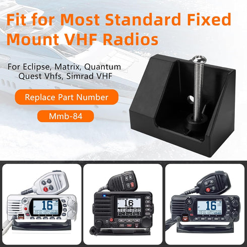 Flush Mount Kit MMB-84 - VHF Radios Fixed Mount Brackets for Standard Horizon and Most Fixed Mount VHF Radios