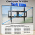HOME VISION 32-86 Inch 600X400mm 165lbs 16/18/24 Inch HV8601 Heavy Duty Fixed TV Wall Mount for Most Flat TVs, Max VESA