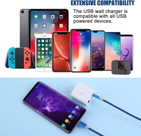 USB Wall Charger Block, Costyle 5 Pack 30W Dual Ports USB Quick Fast Charger 3.0 & 5V 2.4A for Samsung Galaxy, iPhone
