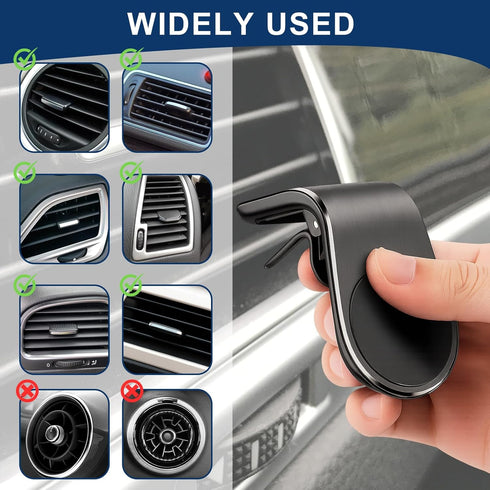 Nouiseuns 2 Pack Magnetic Navigation Bracket Universal Alloy Car Magnet Vent Phone Holder for Cell Phone, Strong