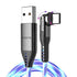Statik PowerPivot GloBright 360 Magnetic Charging Cable, 6FT/2M Light Up Magnetic USB C Charger Cord with LED