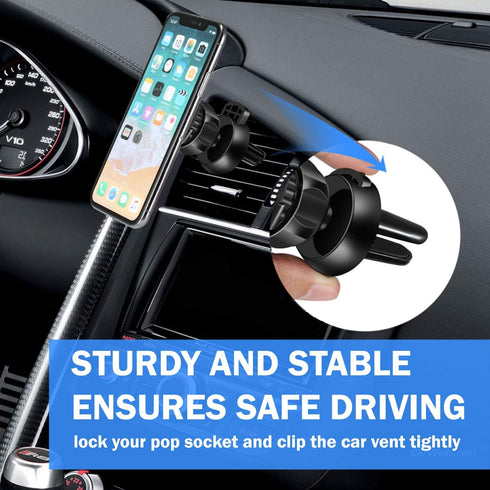 Car Mount Air Vent Cell Phone Holder for Collapsible Grip/Socket Mount for All Smartphones
