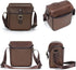 Cwatcun Camera Sling Bag PU Leather for PhotographersSmall Camera Bag Water-resistant Shockproof Case with Removable