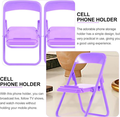 Zerodeko 10pcs Foldable Cartoon Phone Holder Desktop Cell Phone Stand for Office and Home Use Portable Practical Rack